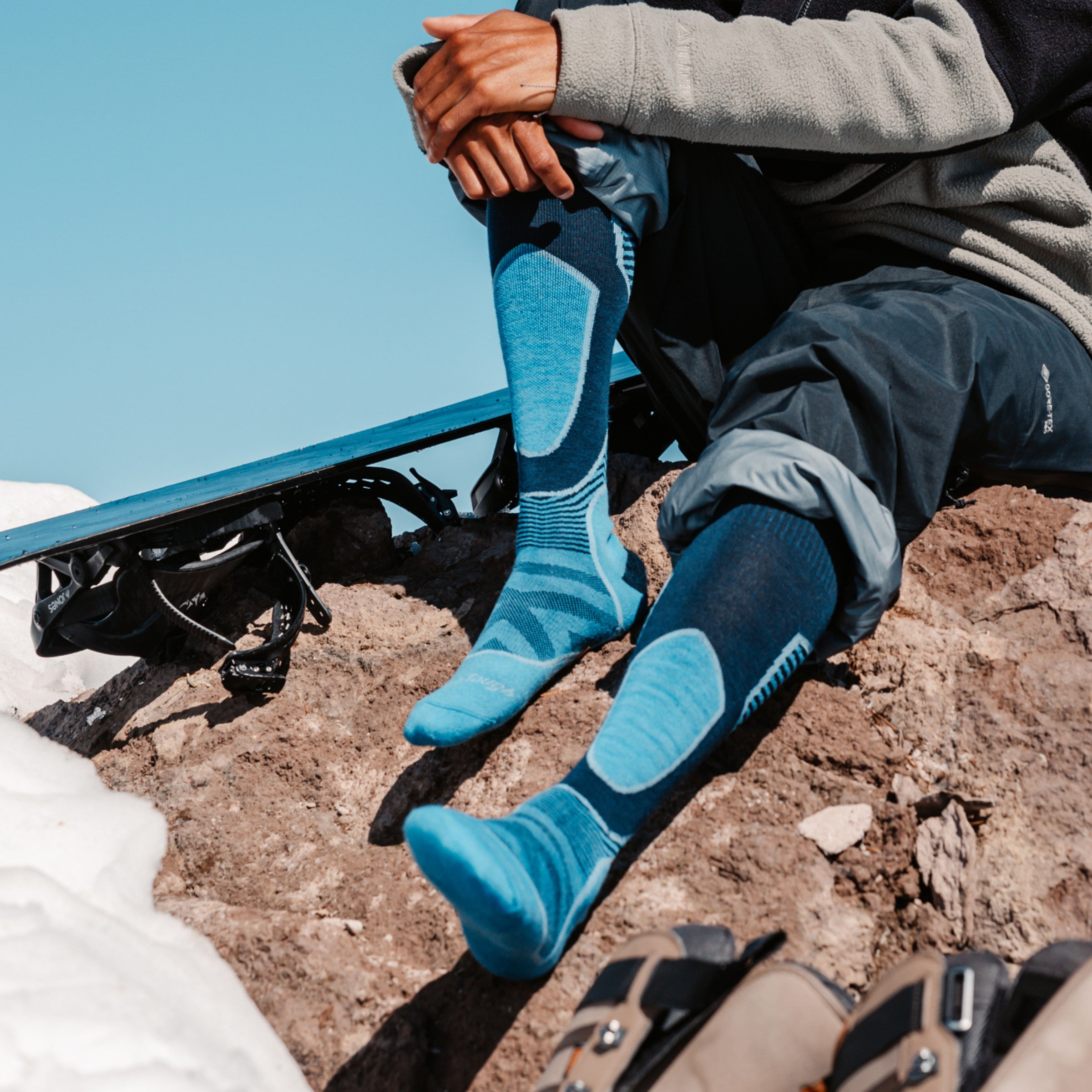 Men's Outer Limits Over-the-Calf Lightweight Ski & Snowboard Socks- Last Chance - Image 2