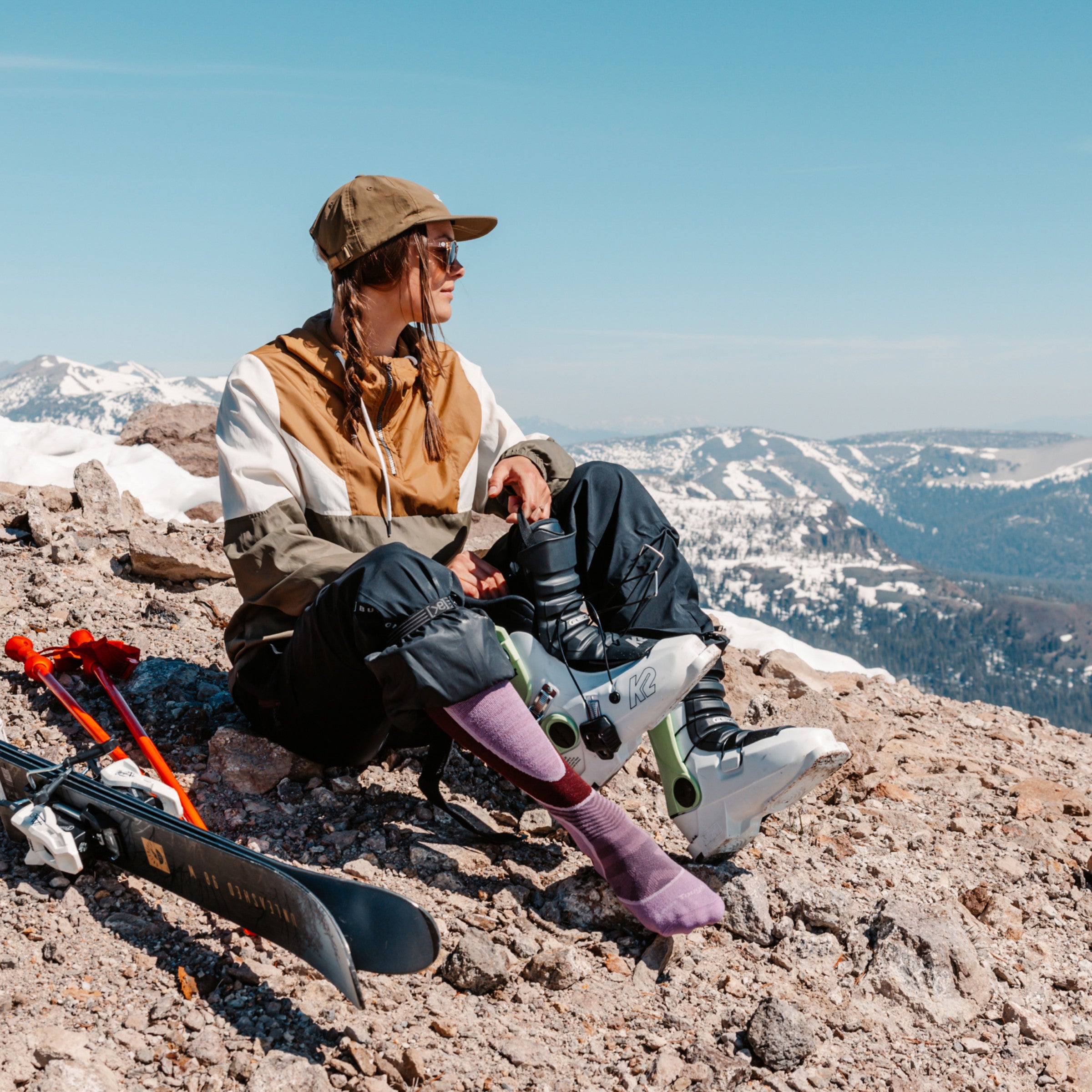 Women's Outer Limits Over-the-Calf Lightweight Ski & Snowboard Socks-Last Chance - Image 3
