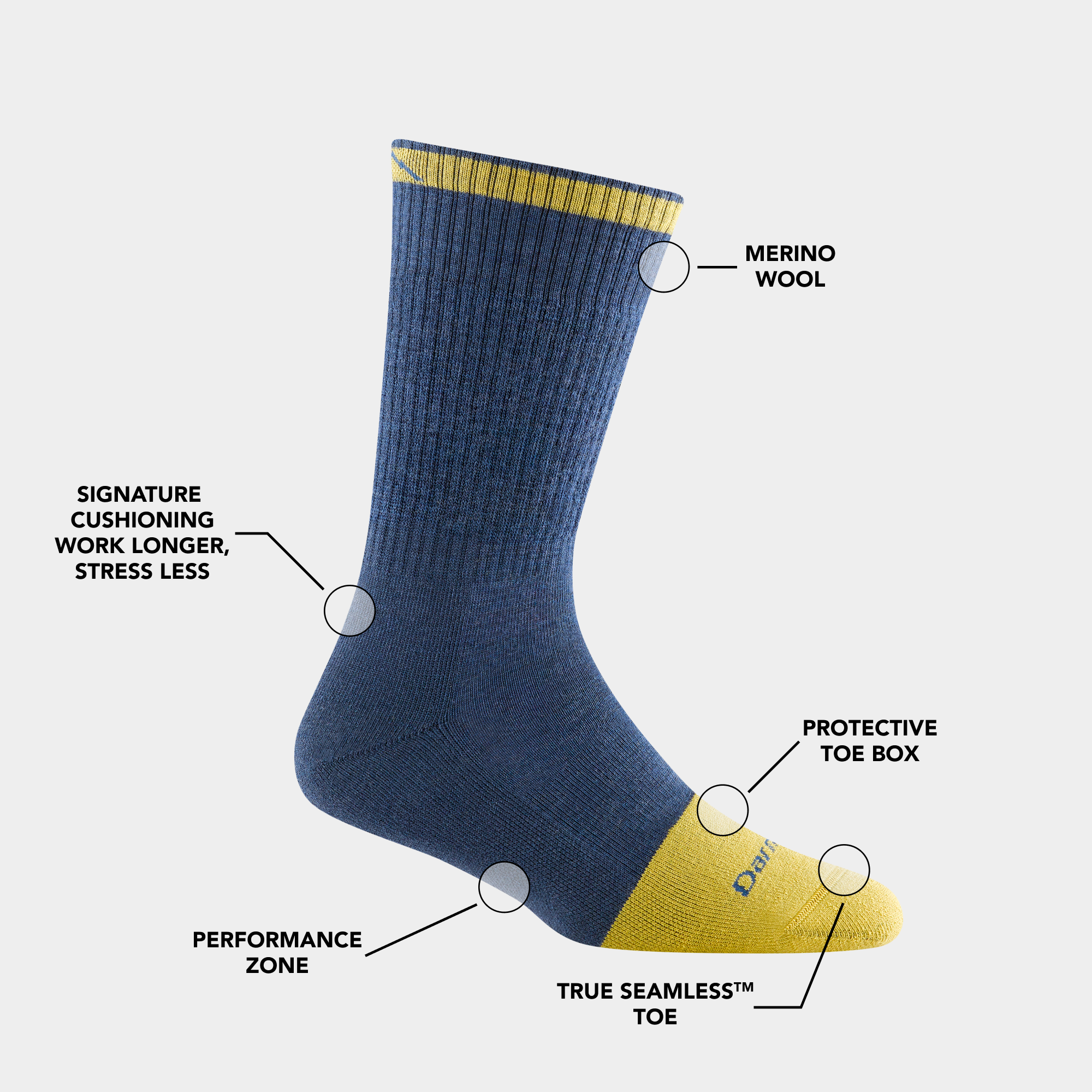 Women's Steely Boot Midweight Work Socks - Image 6